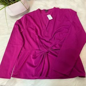 NWT Ann Taylor Loft Blouse raspberry color (never worn).